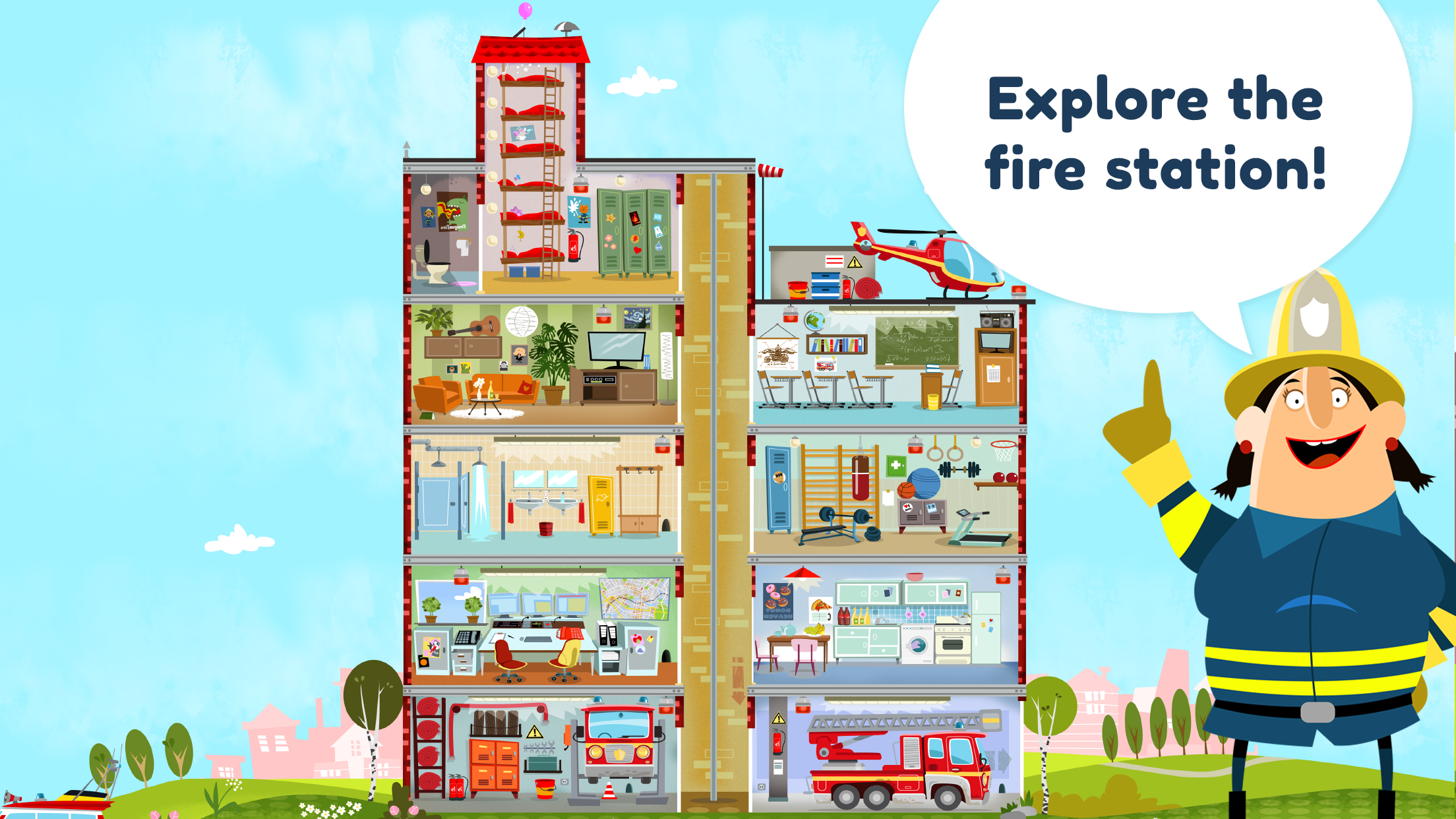 Little Fire Station Game Screenshot
