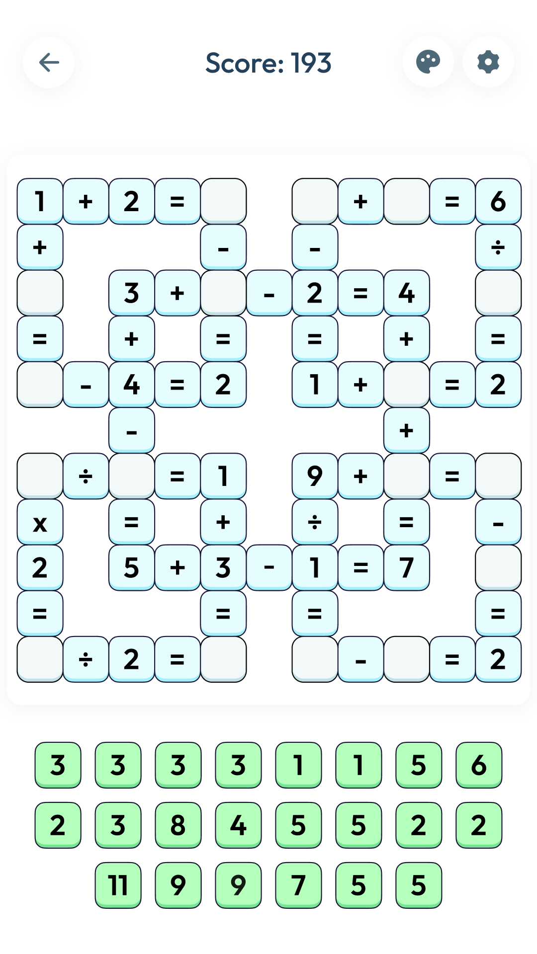 Screenshot of Crossmath - Number Games