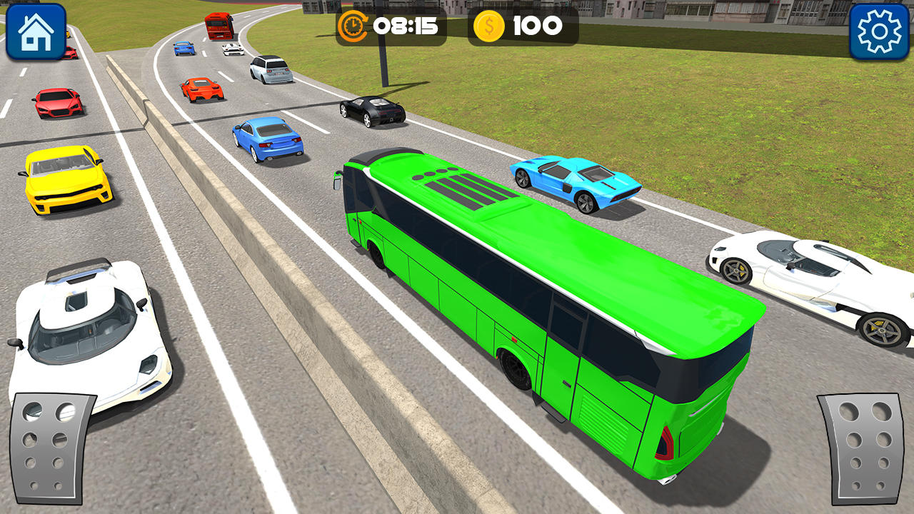 Screenshot of Bus Games ai racing game