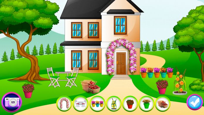 Screenshot of Flower Garden Decorator Game