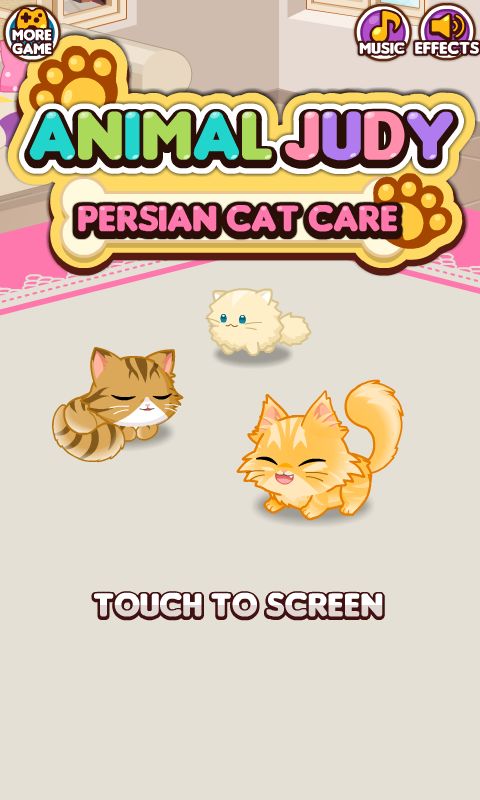 동물쥬디: 페르시안 고양이 돌보기 게임 스크린 샷