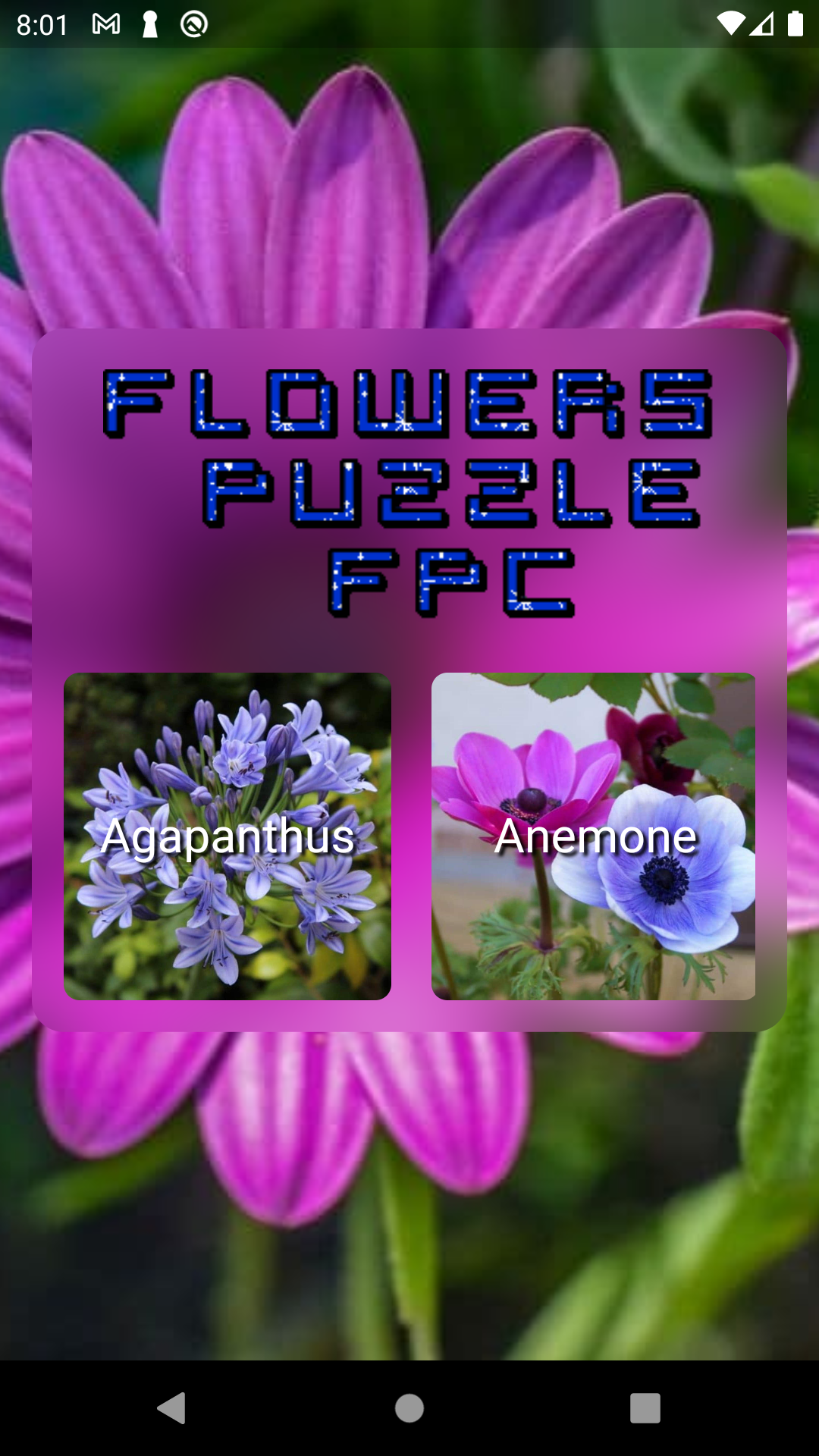 Flowers Puzzle FPC Game Screenshot