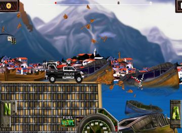 Smash Police Car - Outlaw Run Game Screenshot