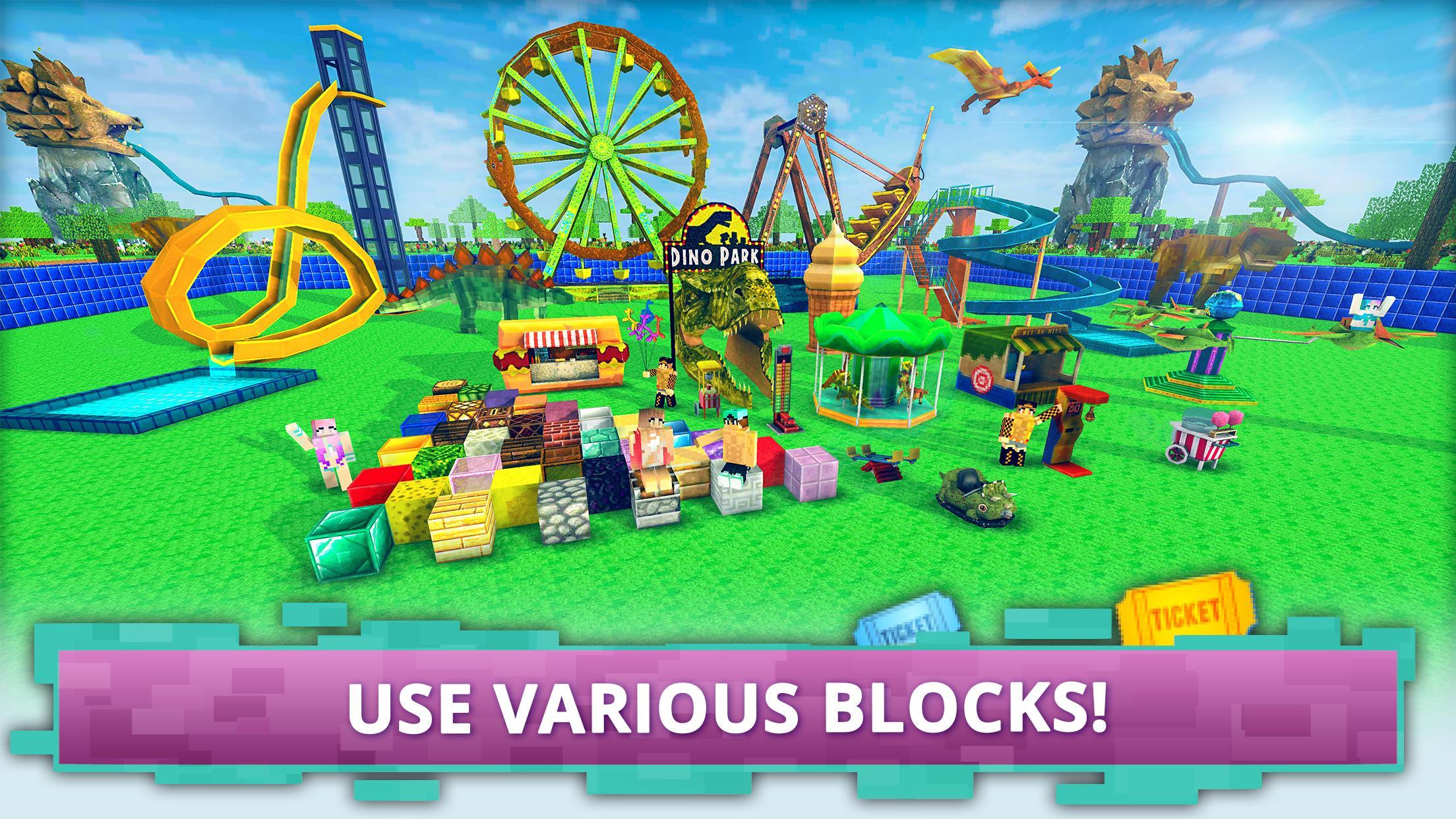 Dino Theme Park Craft Game Screenshot