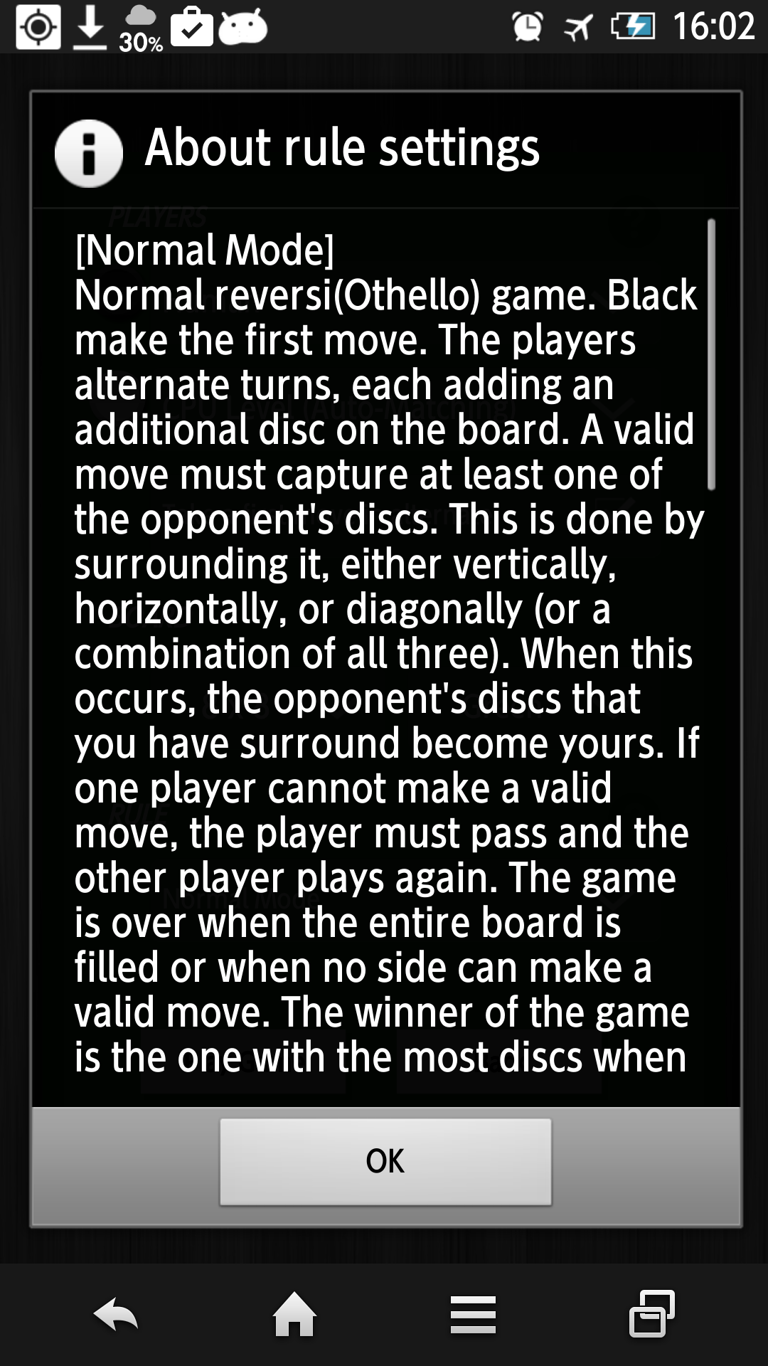 Captura de Tela do Jogo Ultima Reversi