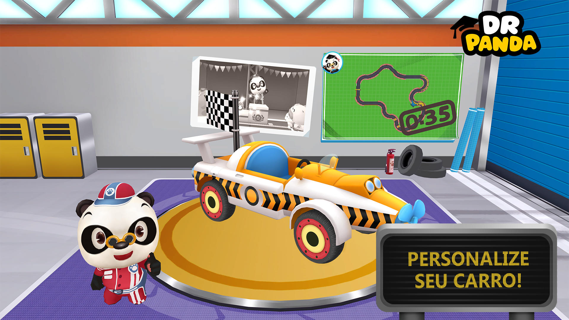 Captura de Tela do Jogo Dr. Panda Racers