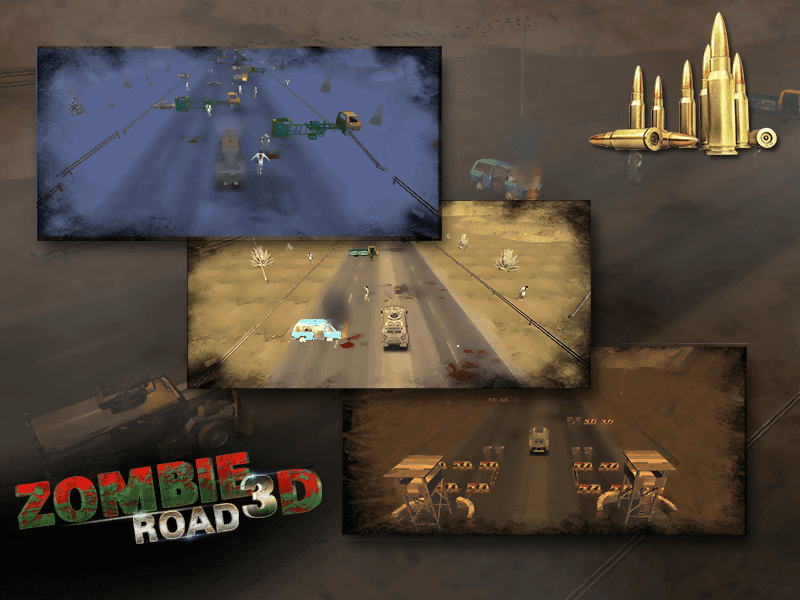 Captura de Tela do Jogo Zombie Road 3D
