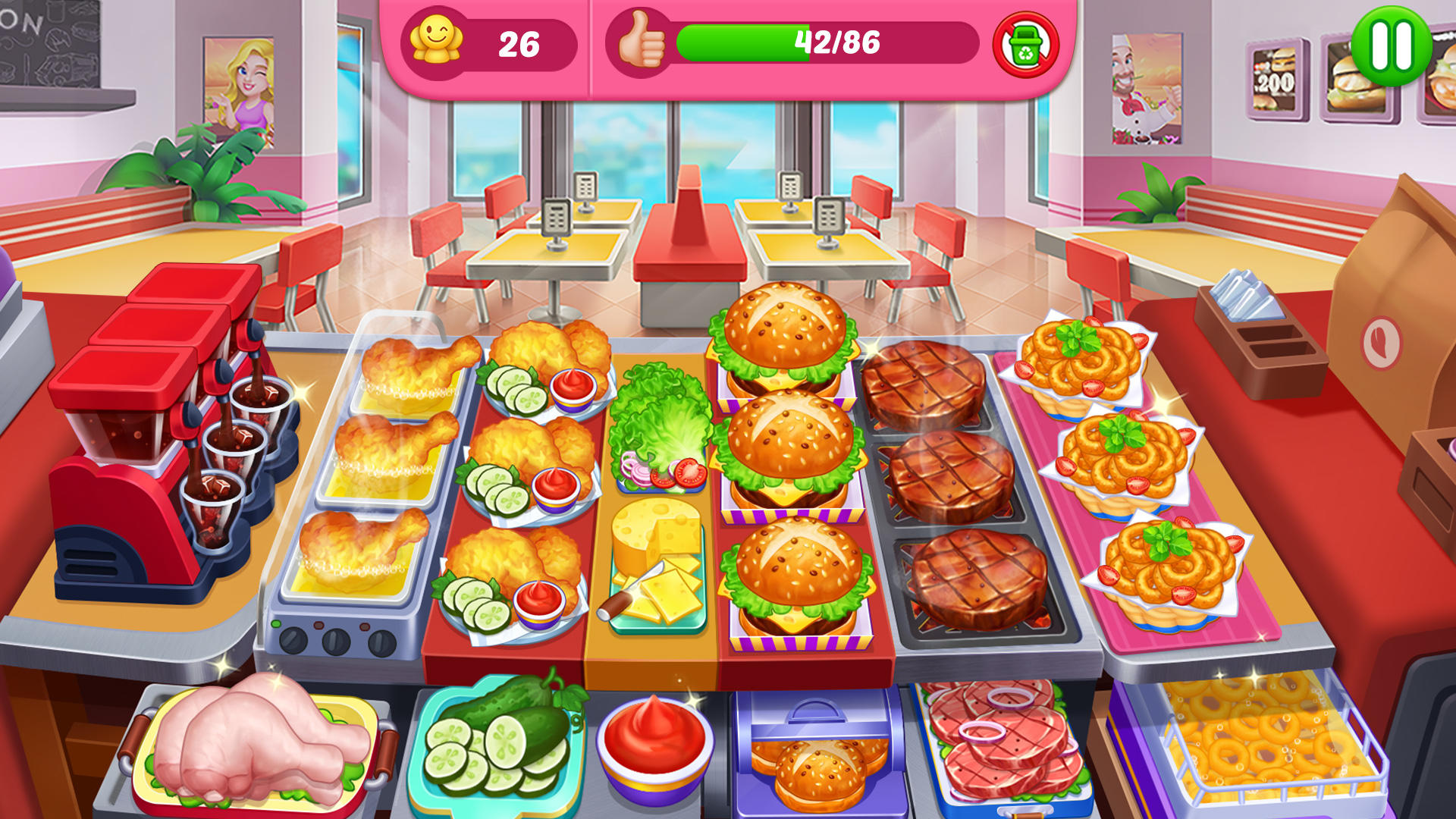 Screenshot of Crazy Cooking Diner: Chef Game
