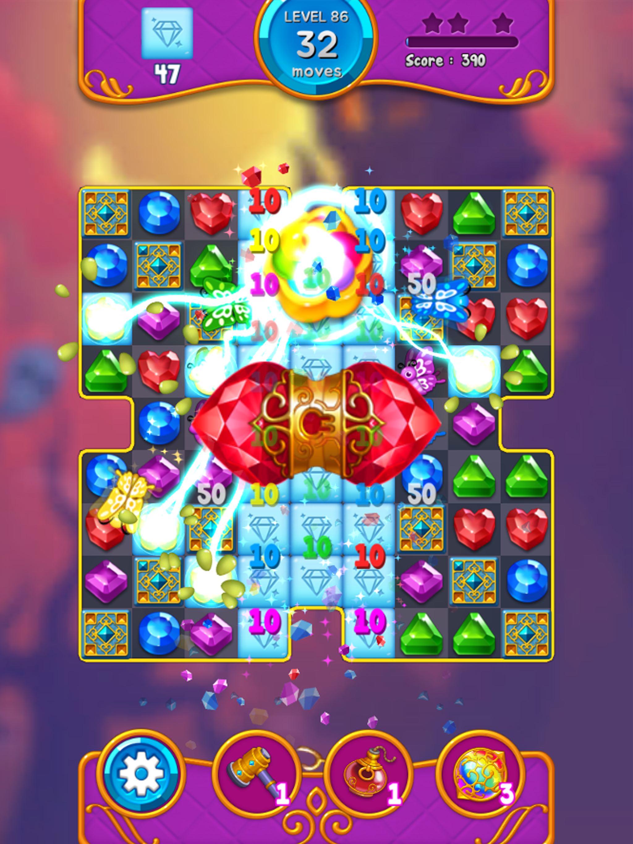 Jewel Witch - Match 3 Game Game Screenshot