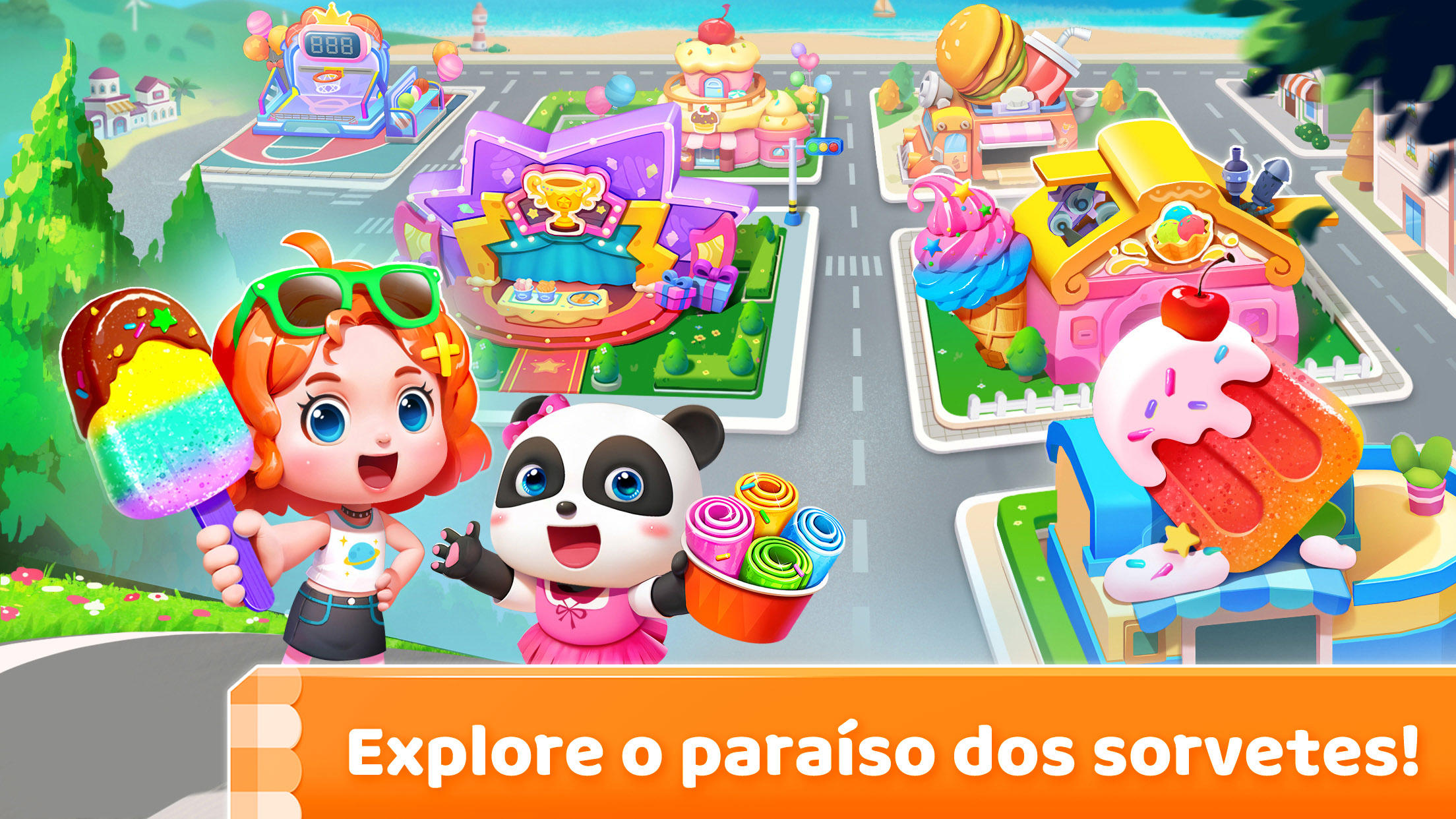 Captura de Tela do Jogo Jogo de Sorvete do Panda
