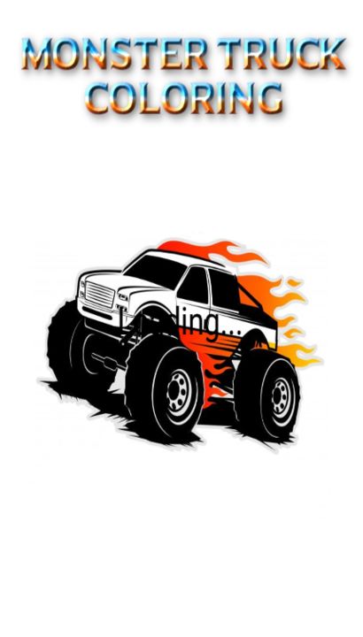 Captura de Tela do Jogo caminhões monstro para colorir