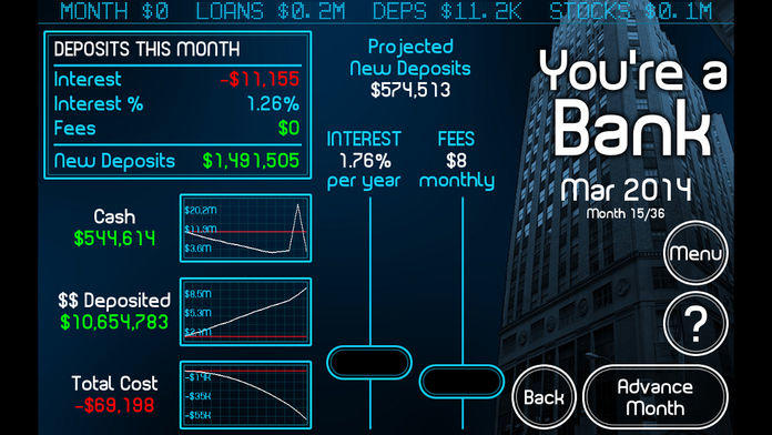 You're a Bank Game Screenshot