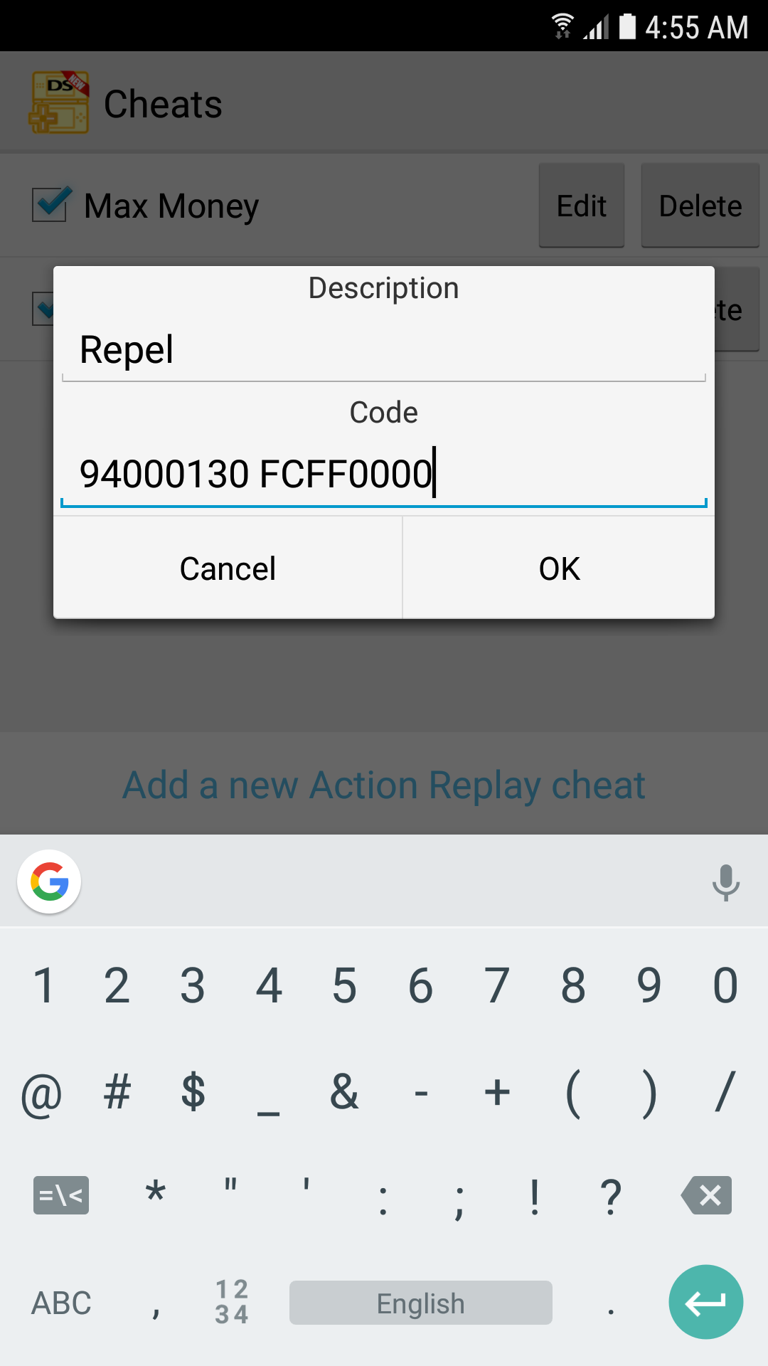MegaNDS (NDS Emulator) Game Screenshot