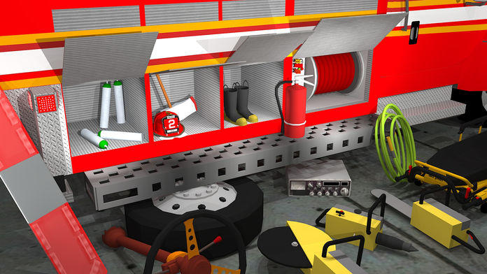 Fix My Truck: Red Fire Engine Game Screenshot