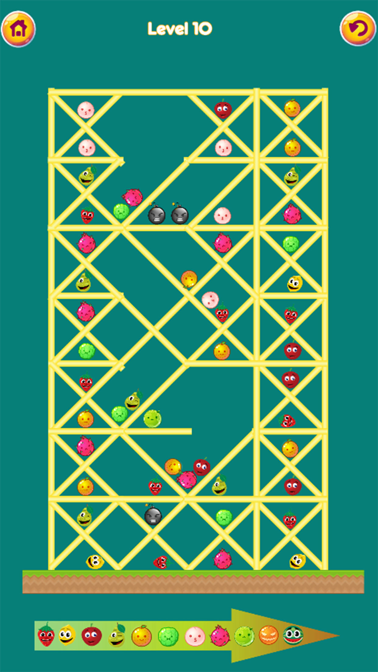 Watermelon Puzzle Merge Fruits Game Screenshot