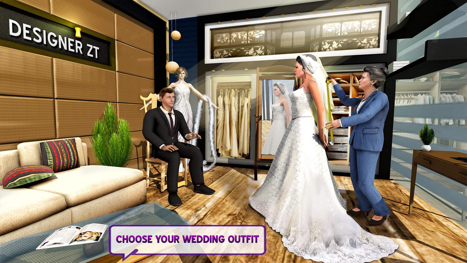 Captura de Tela do Jogo Newlywed Happy Couple Family