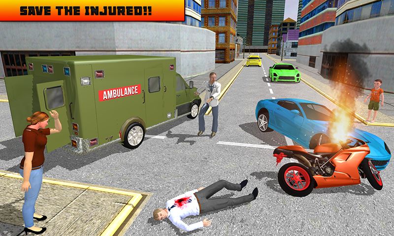 US Army Ambulance 3D Rescue Game Simulator ภาพหน้าจอเกม