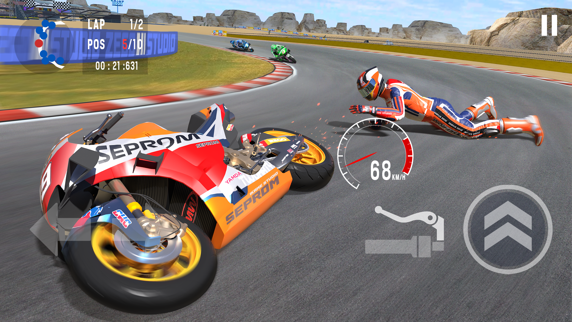 Screenshot 1 of Moto Rider、バイクレースゲーム 1.74