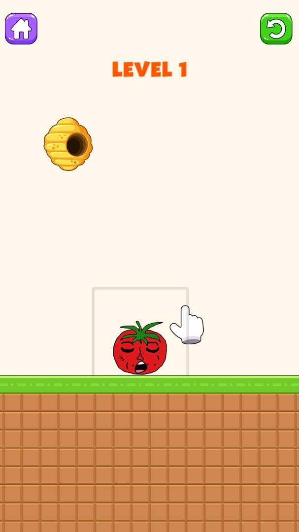 Mr Tomatos Hungry vs Bees Game Screenshot