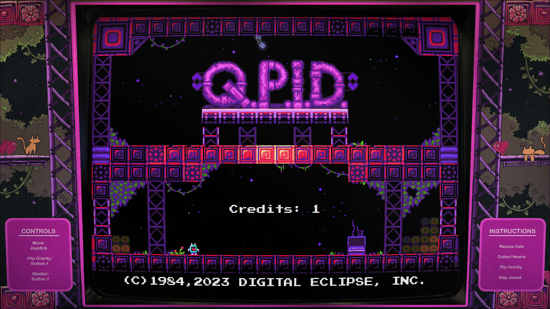 Screenshot of Digital Eclipse Arcade: Q.P.I.D.