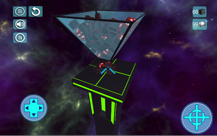 Shoot down the cubes 3D - Space Ball Shooter Game Screenshot