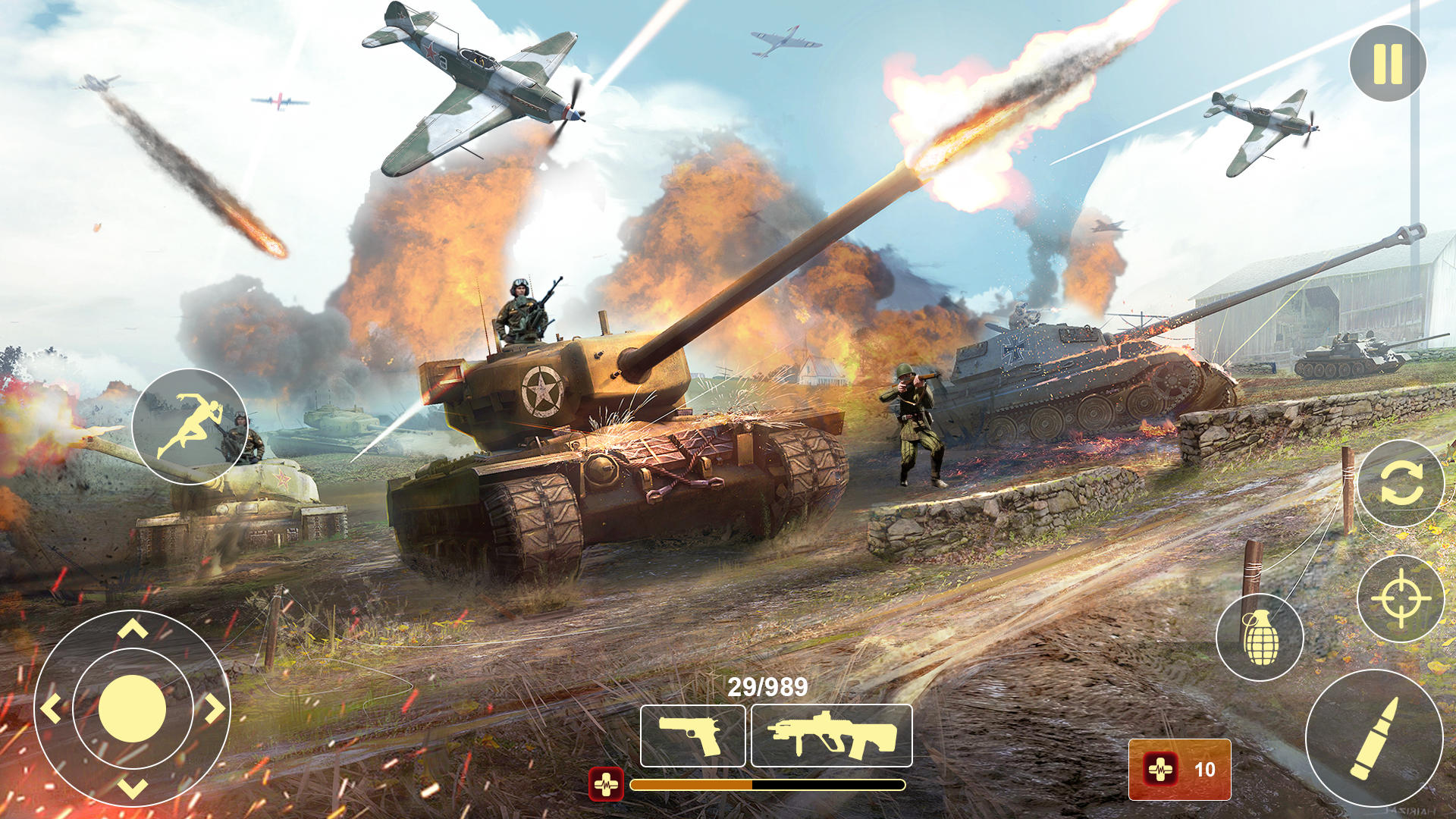 Jogo de Guerra e Tiro Fps Para Celular World War 2 Battle Combat (Jogos  Online FPS) Android ios Pt 2 