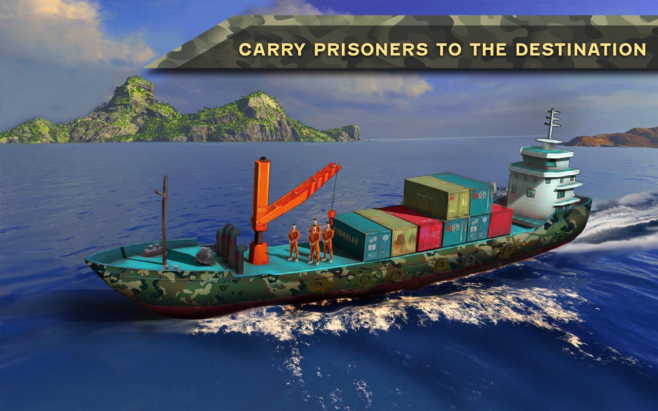 Military Cargo Ship Simulator: Prisoner Transport Game Screenshot