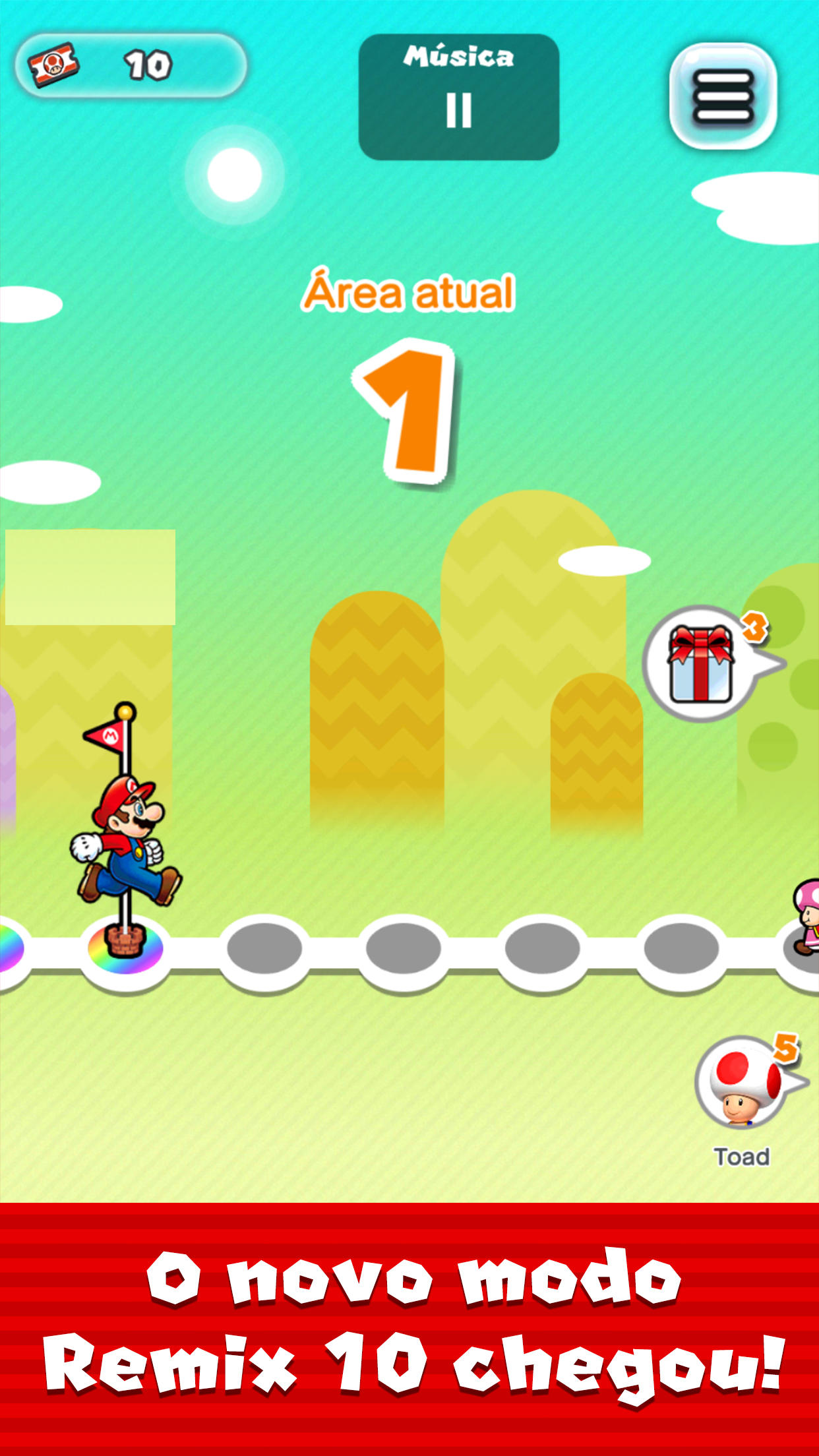 Captura de Tela do Jogo Super Mario Run