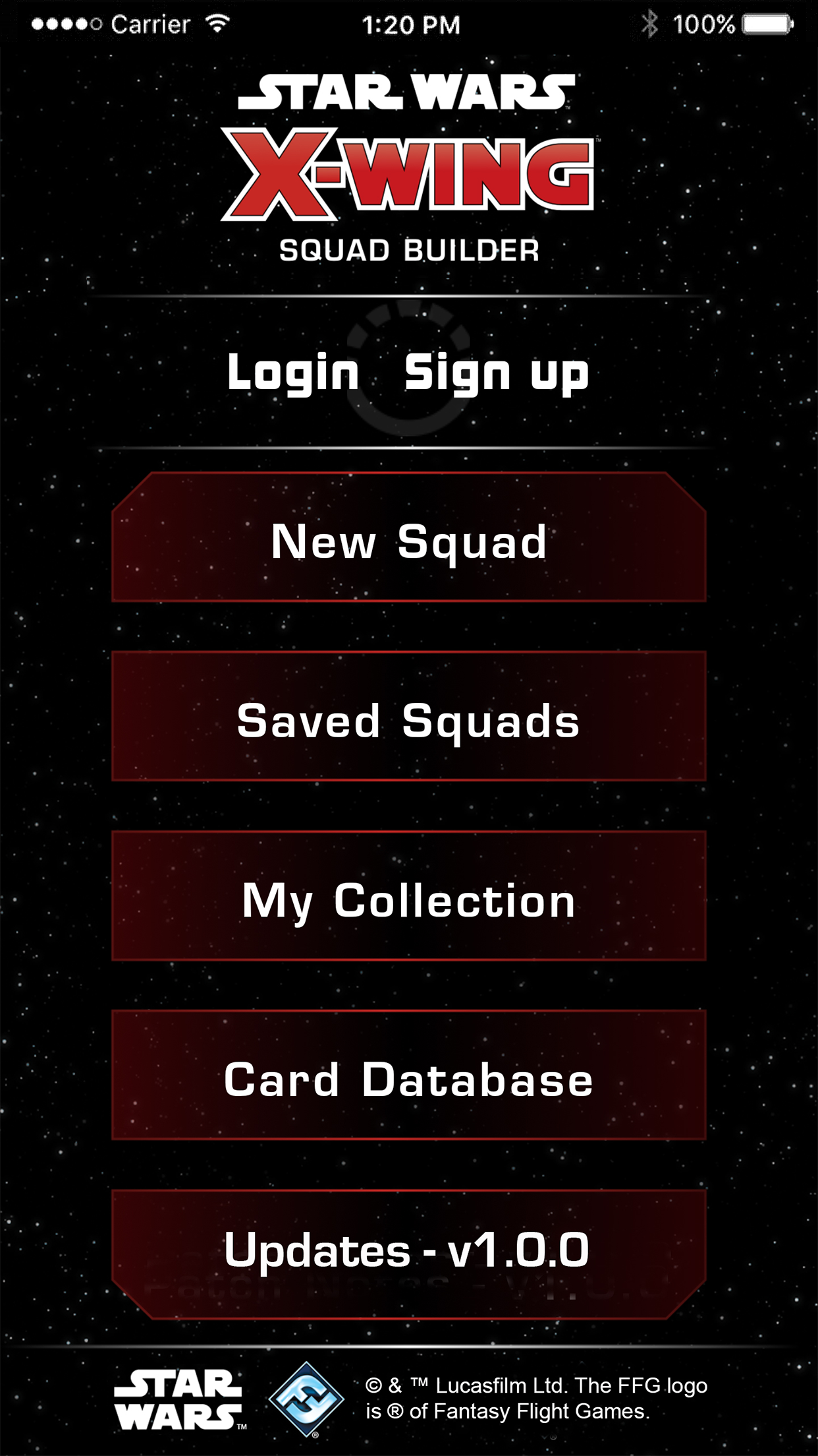 Screenshot 1 of X-Wing Squad Builder от FFG 1.2.0