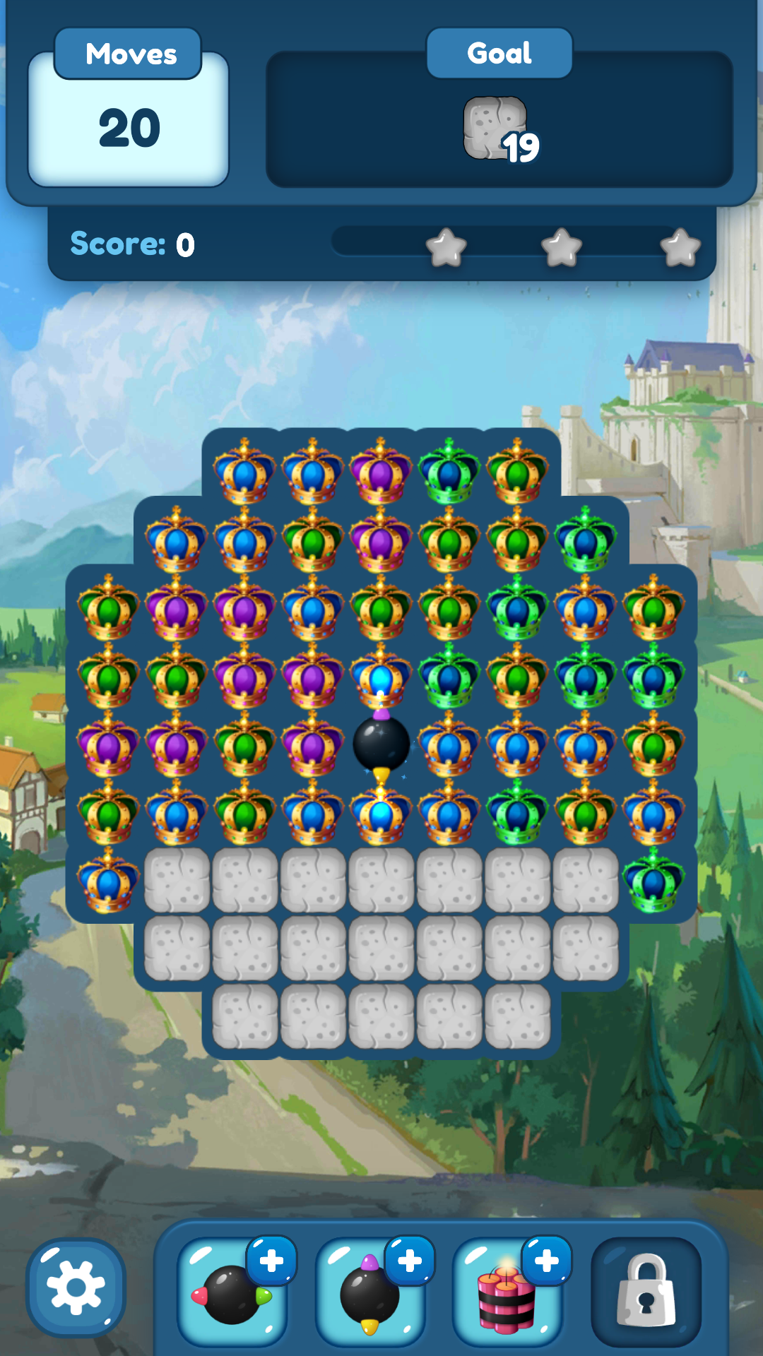 Kings Match Crown Candy Game Screenshot