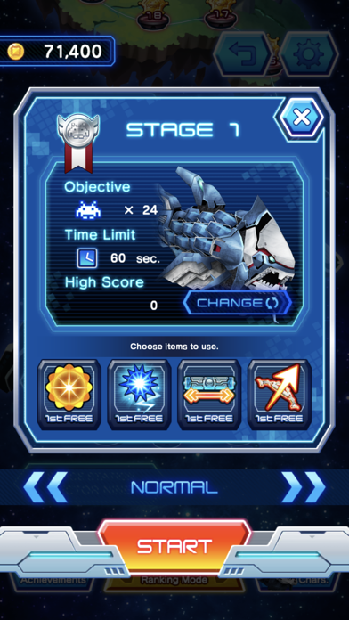 アルカノイドvsインベーダー+ ゲームのスクリーンショット