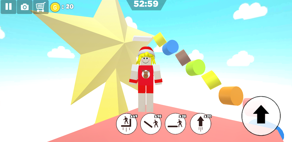 Screenshot of Christmas parkour sweet girl