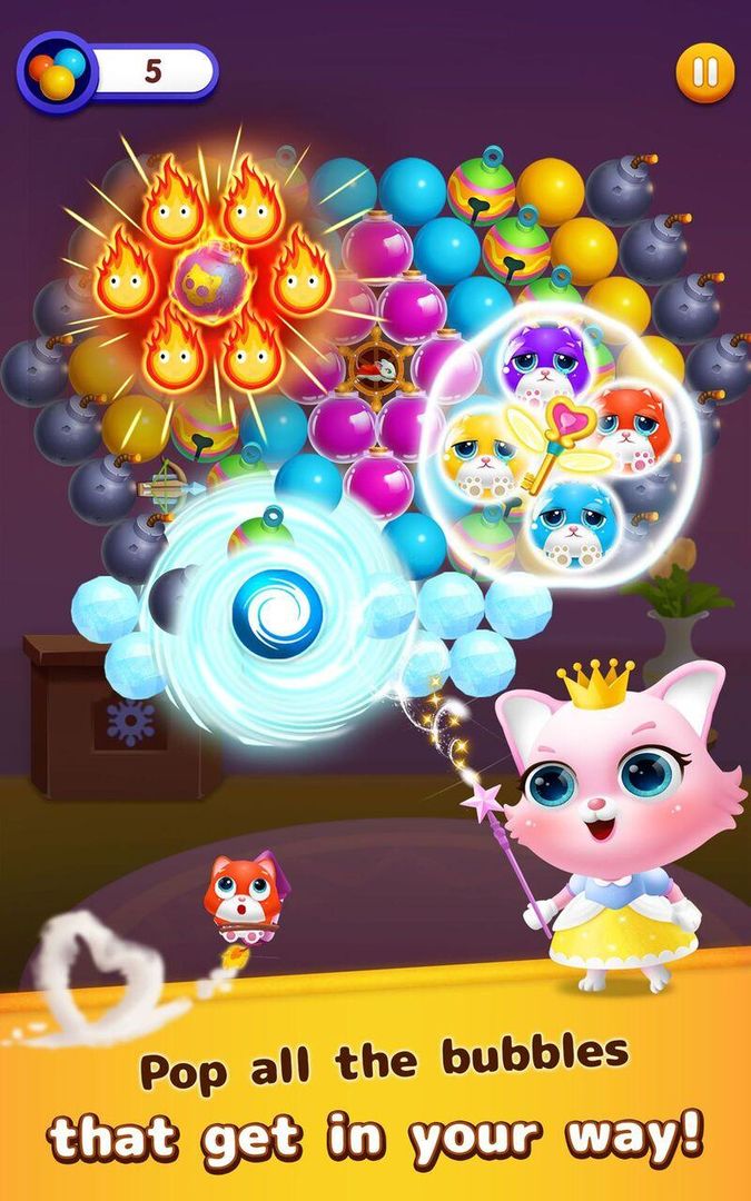 Bubble Shooter: Cat Island ภาพหน้าจอเกม