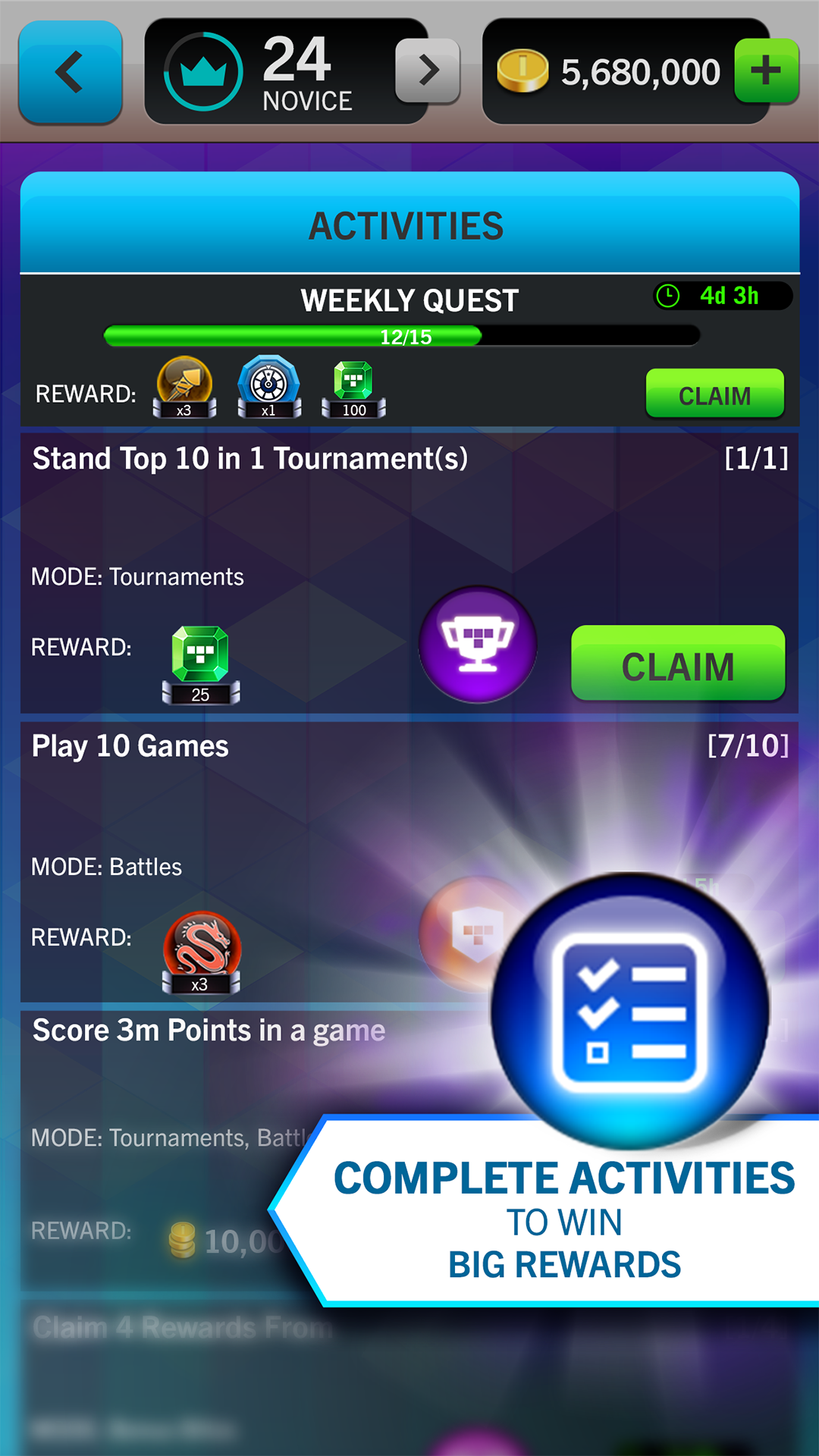 TETRIS® Blitz 게임 스크린샷