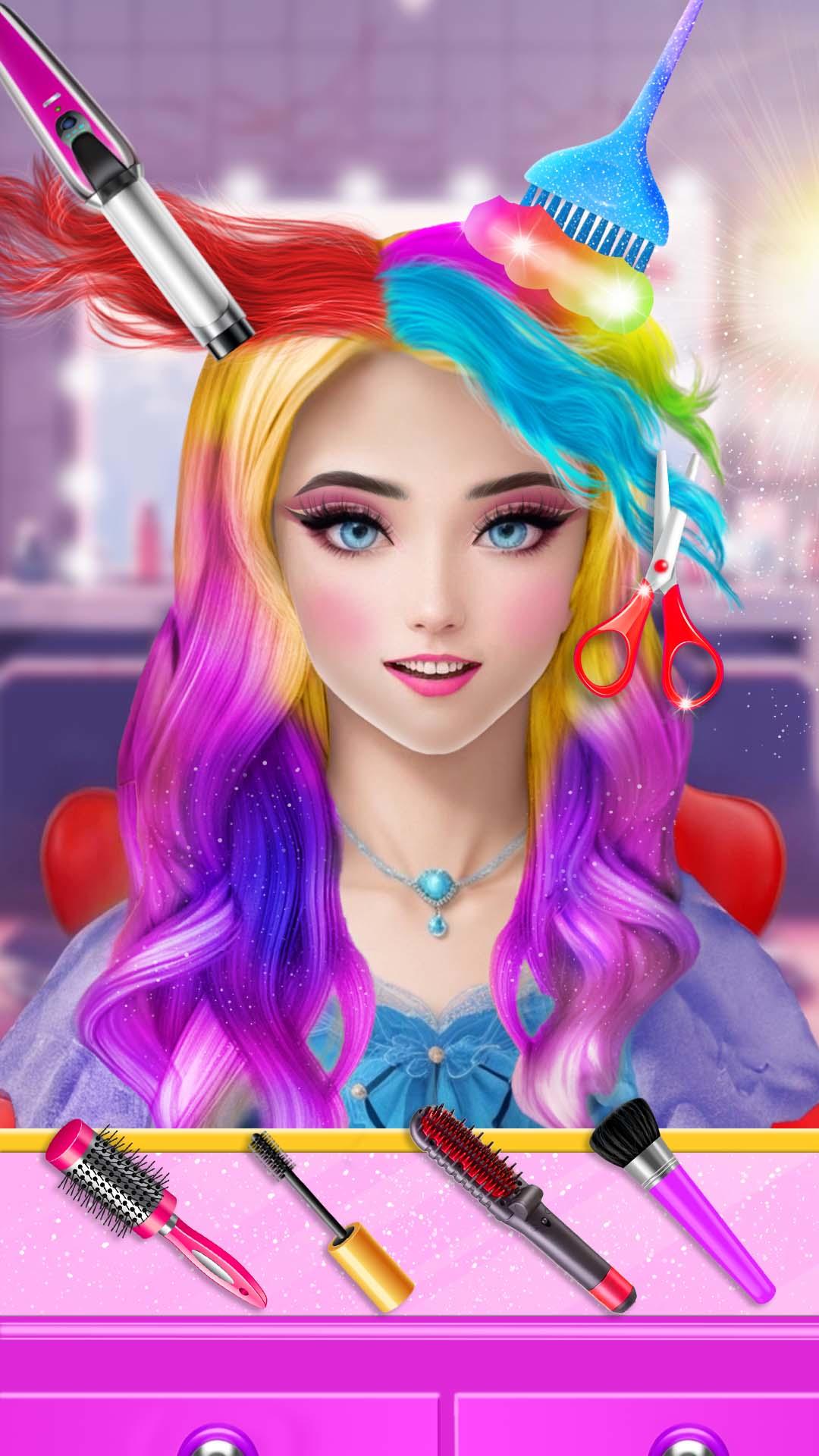 Jogos de cabeleireiro jogos de maquiagem versão móvel andróide iOS