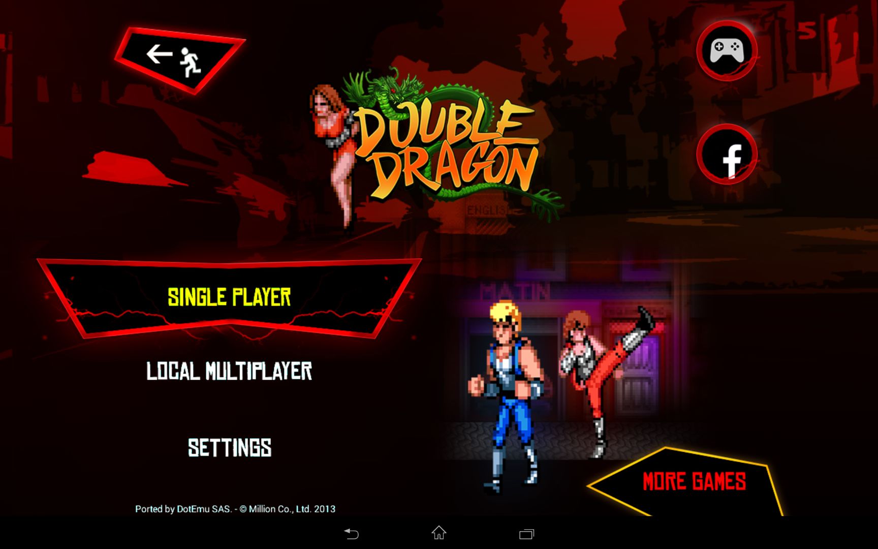 Screenshot of Double Dragon Trilogy