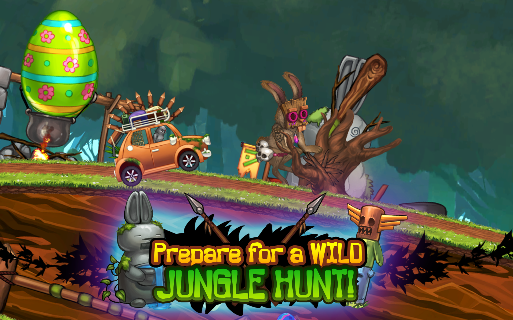 Angry Bunny Race: Jungle Road ภาพหน้าจอเกม