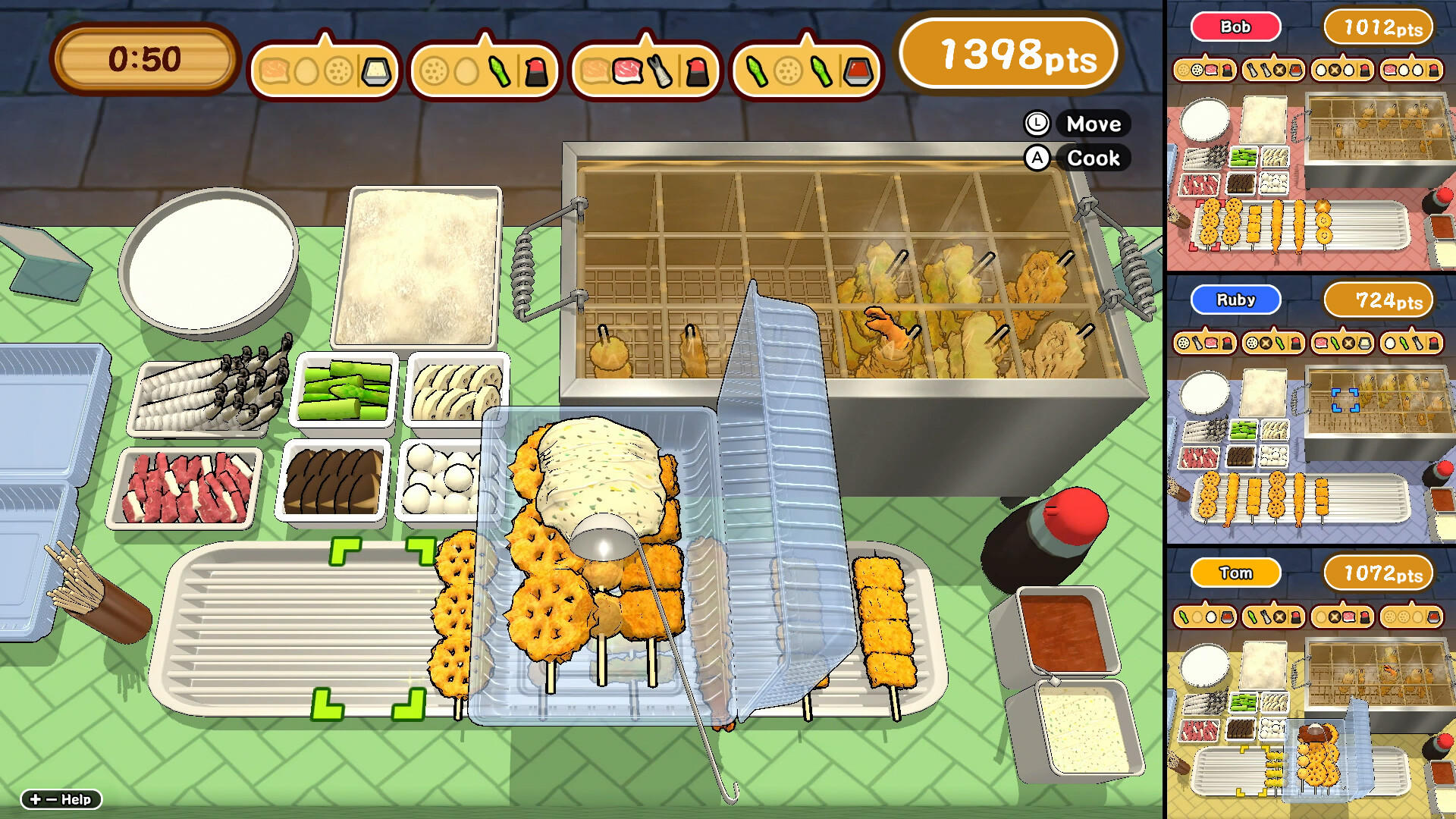 Make it! Kushikatsu Game Screenshot