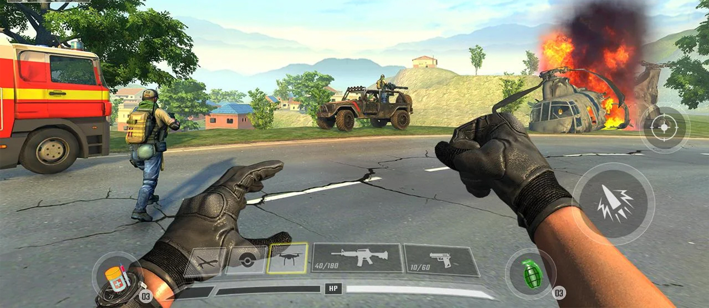Cuplikan Layar Game Commando War Army Game Offline