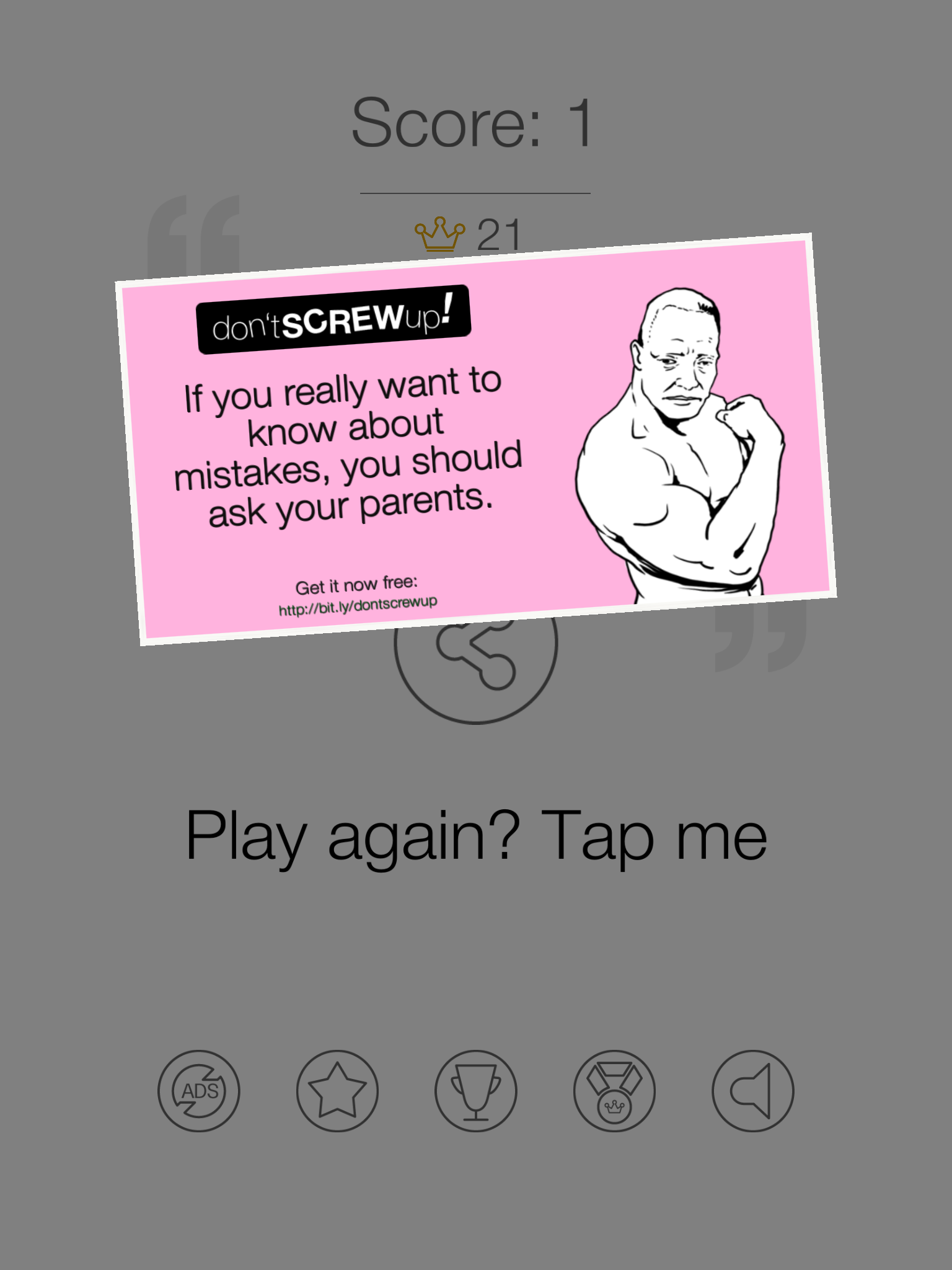 Don't Screw Up! Game Screenshot
