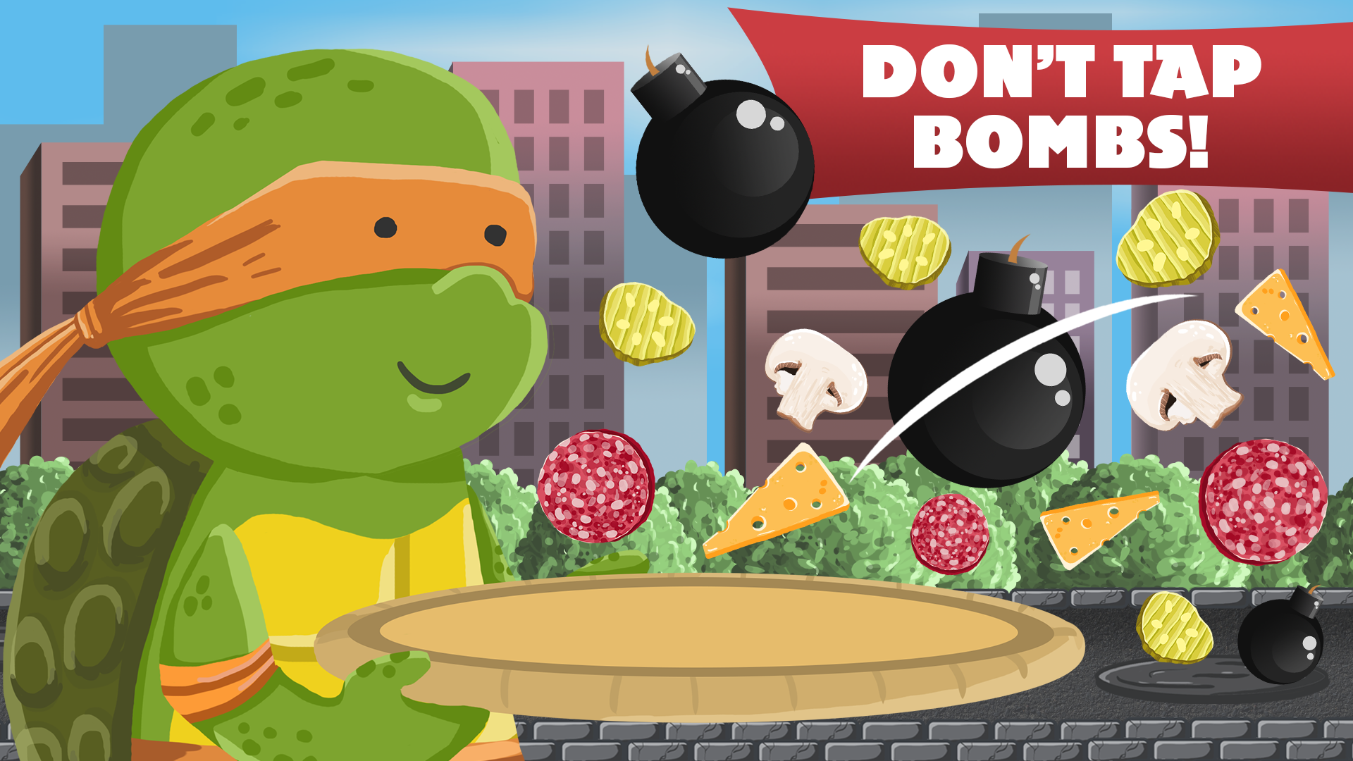 Turtles mutant pizza Game Screenshot