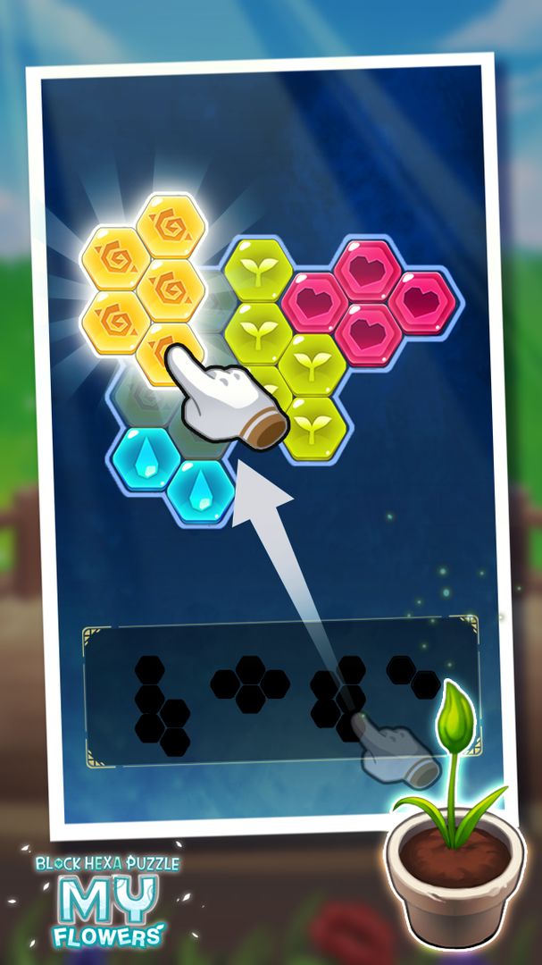 Screenshot of Block Hexa Puzzle: My Flower