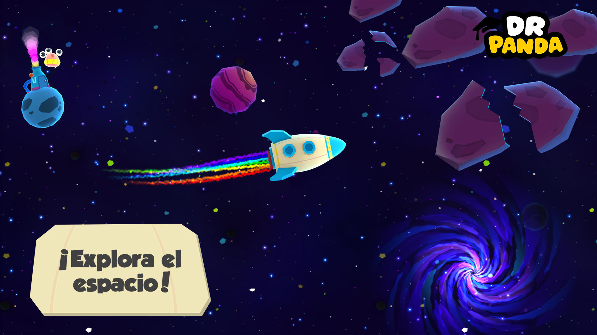 Captura de Pantalla del Juego Dr. Panda en el Espacio