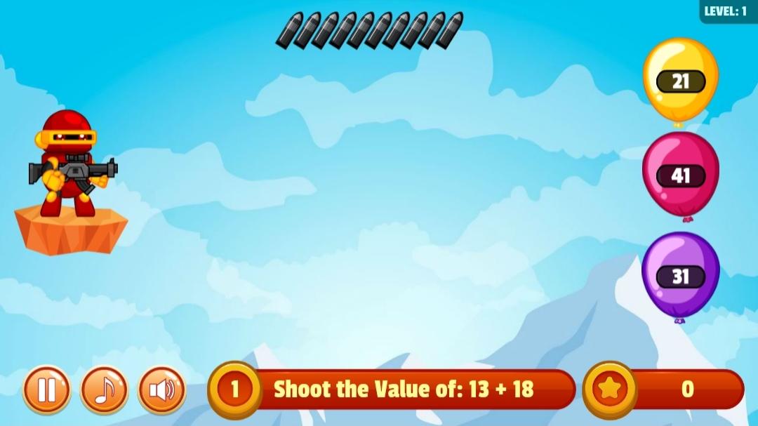 Lof Math Shooter Game Screenshot
