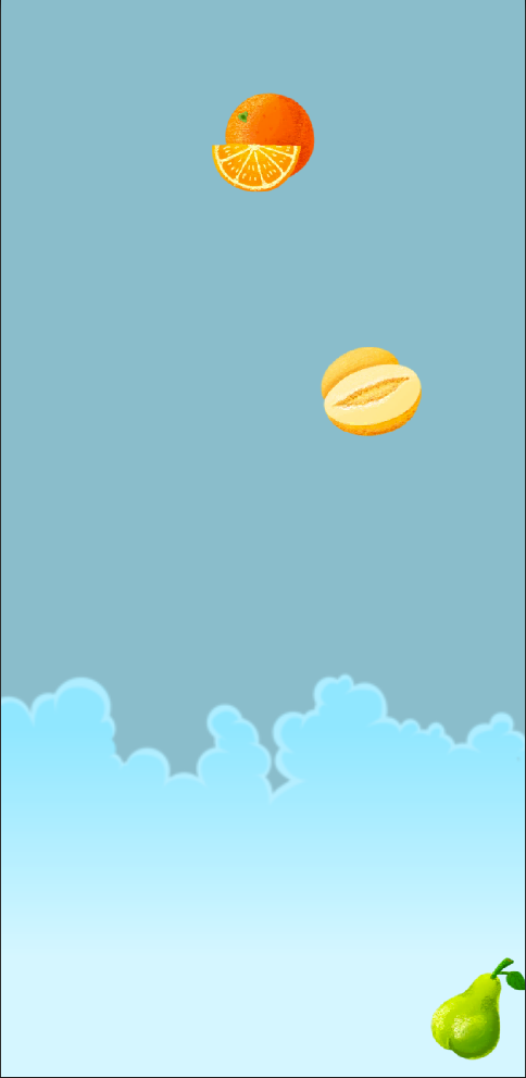 Awesome Fruit Rain Game Screenshot