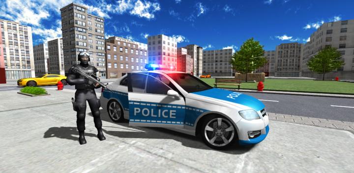 Banner of Police Car Driver City 