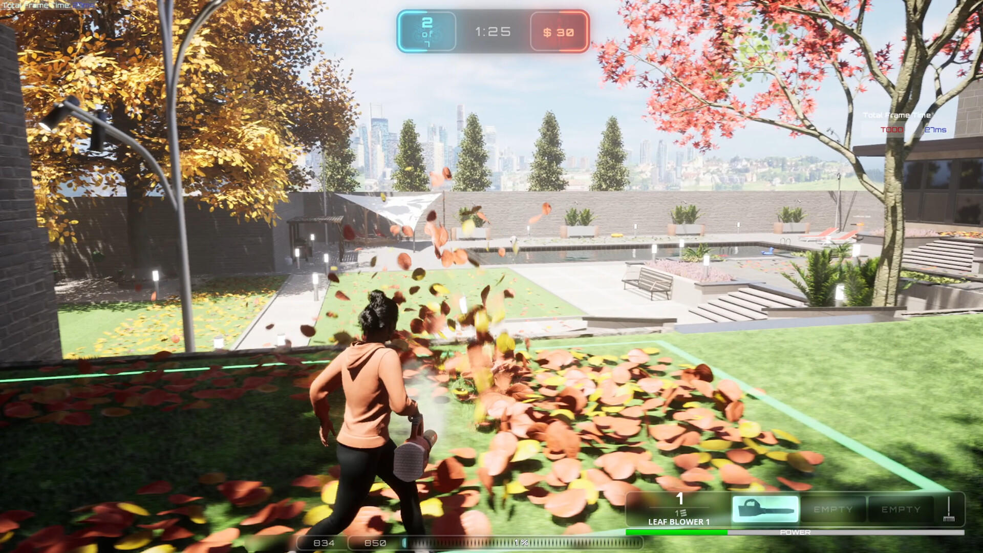 Screenshot of Leaf Blower Sim