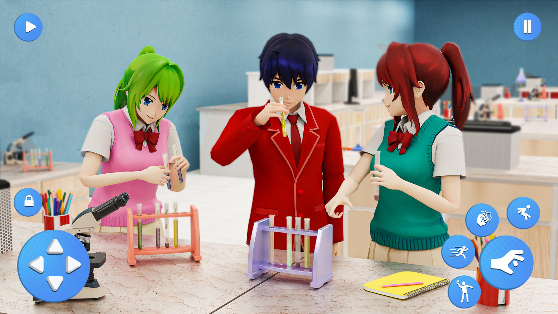 Anime Highschool Girl Life Sim Game Screenshot