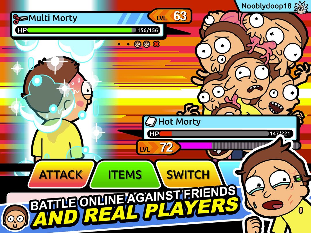 Rick and Morty: Pocket Mortys ภาพหน้าจอเกม