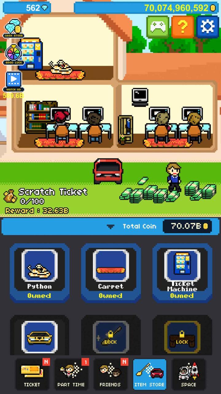 Screenshot of Rags to Riches : Billionaire Clicker